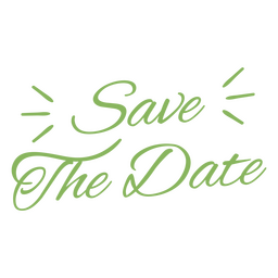 Salve a citação de letras verdes de data Desenho PNG