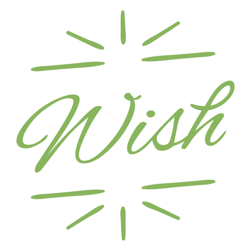Wish word lettering PNG Design