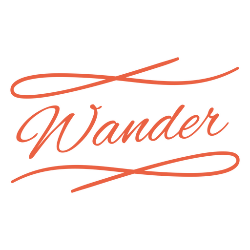 Wander letras de citação vermelha Desenho PNG