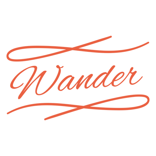 Wander red quote lettering