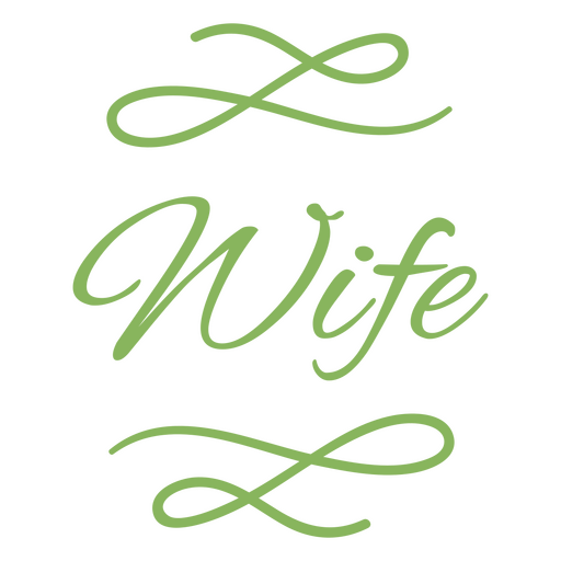 Palabra de letras de esposa Diseño PNG