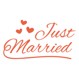Cita de letras de recién casados Diseño PNG