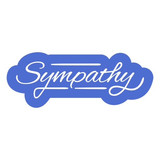 Letras de palabra azul de simpatía Diseño PNG