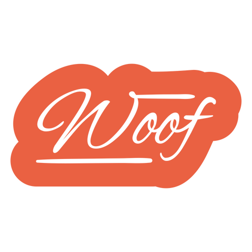 Woof word lettering PNG Design