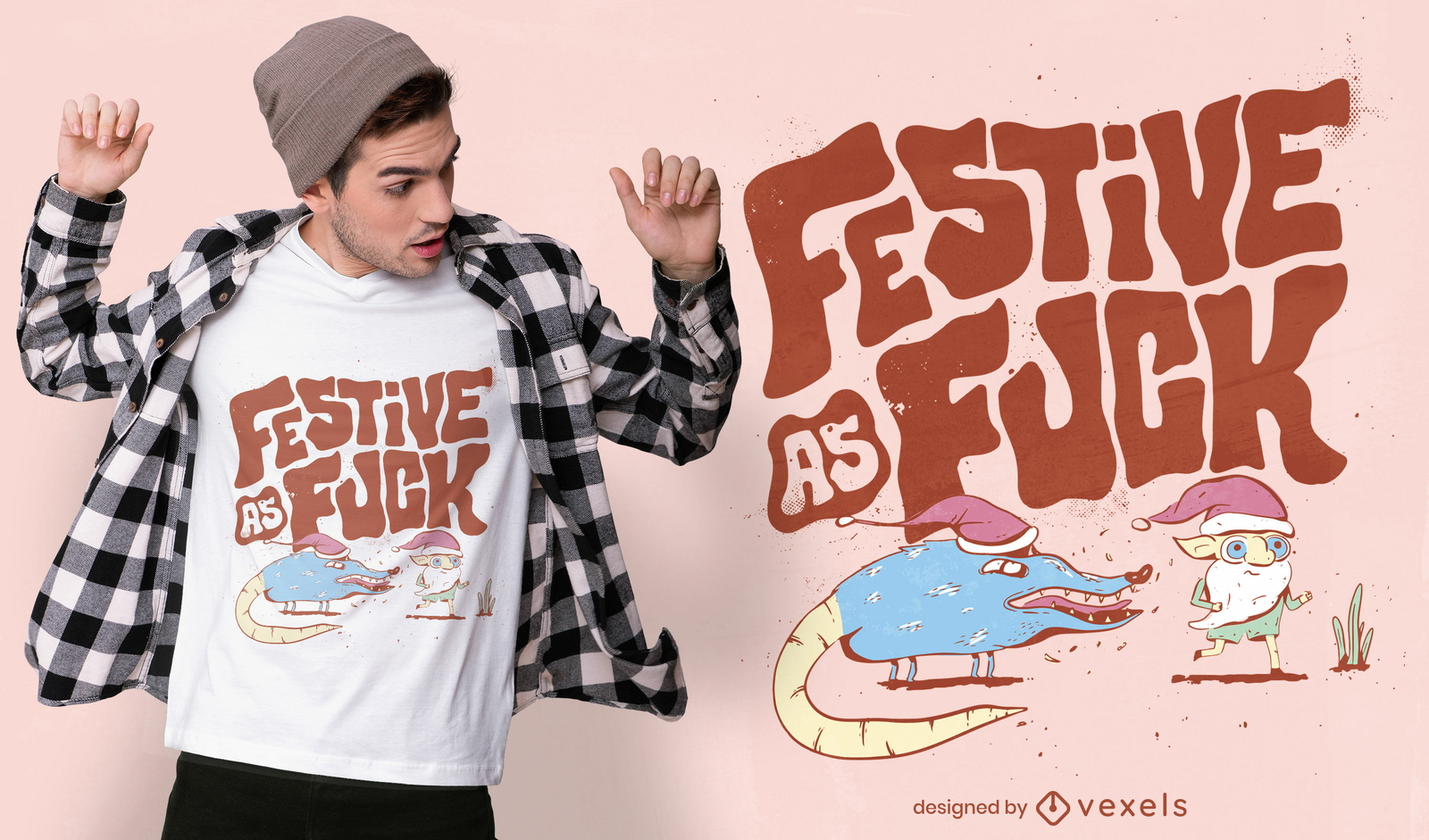 Design engraçado de camiseta festiva anti-natal