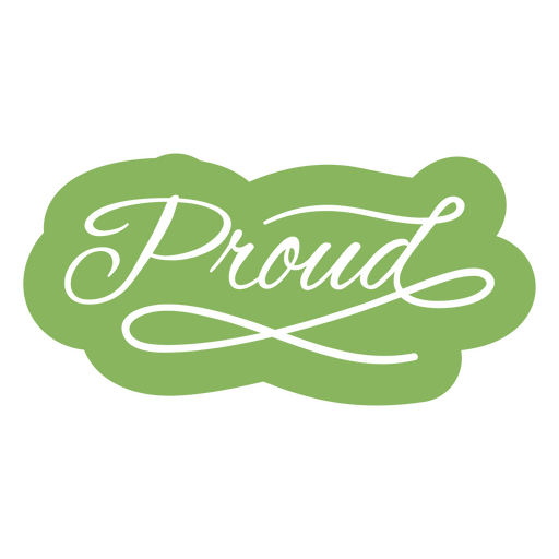 Proud word lettering PNG Design