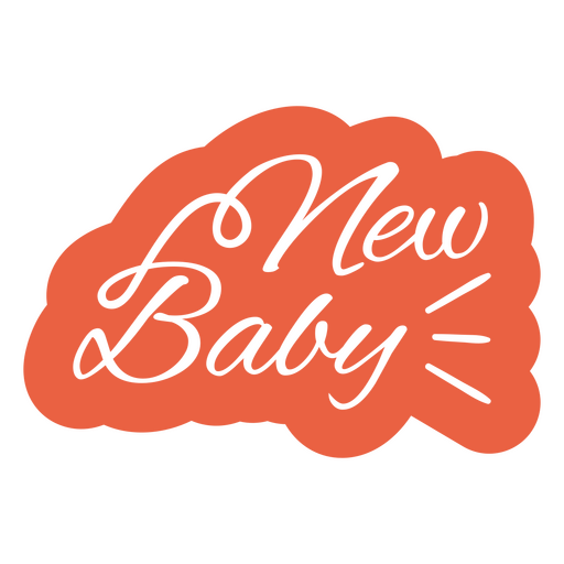 New baby quote lettering PNG Design
