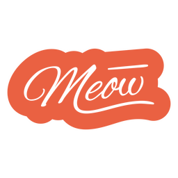 Meow cursive lettering PNG Design