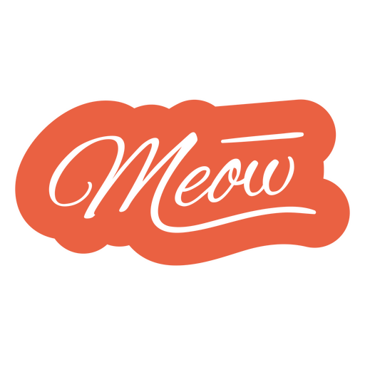 Meow-Kursivschrift PNG-Design