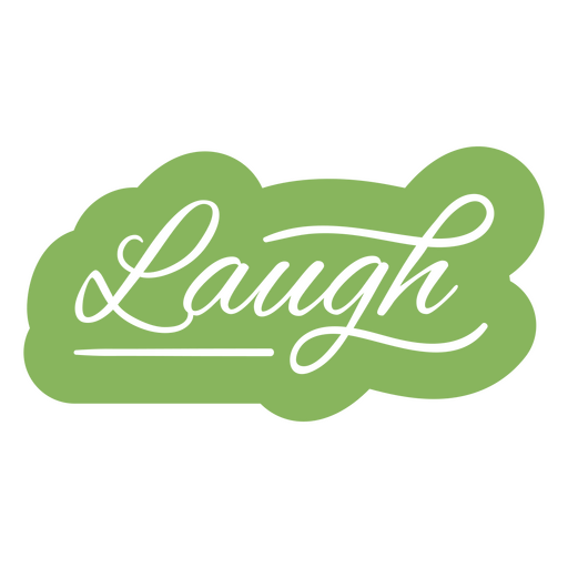 Laugh lettering cursive PNG Design