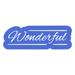 Wunderbares kursives Wort PNG-Design