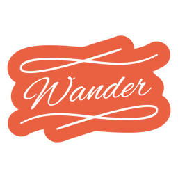 Wander Cursive Word PNG Design