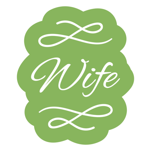 Wife Cursive Word PNG Design