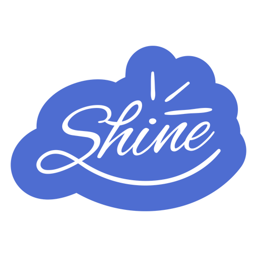 Shine Cursive Word PNG Design