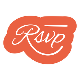 RSVP Cursive Word PNG Design Transparent PNG
