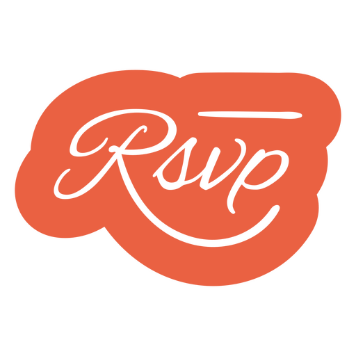 RSVP Cursive Word PNG Design