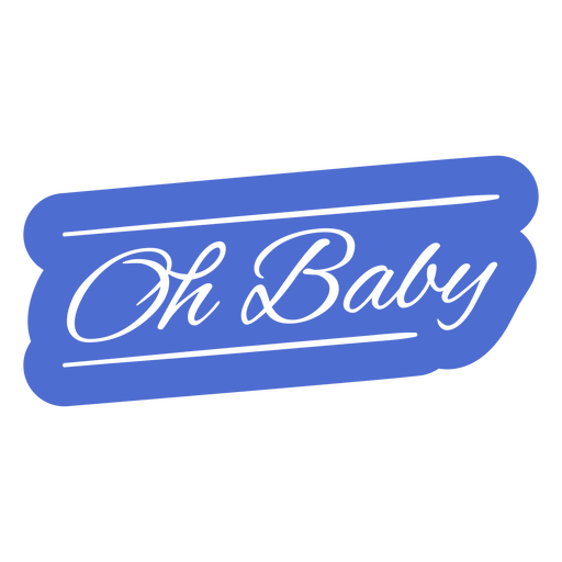 Oh Baby Cursive Word PNG Design