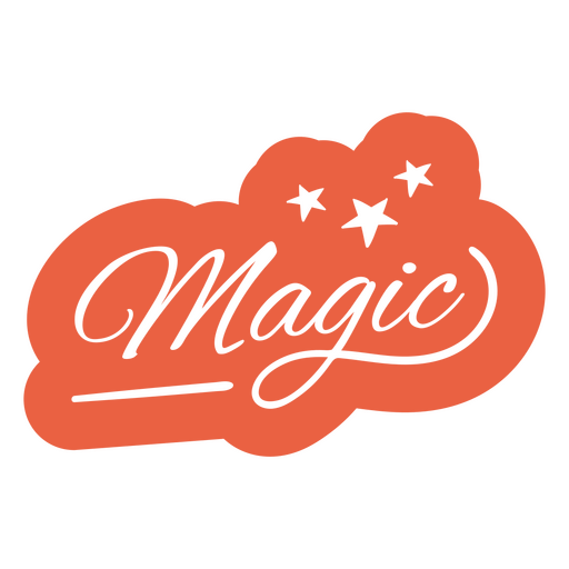 Magic Cursive Lettering PNG Design
