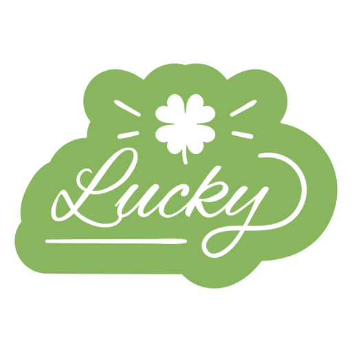 Lucky Clover Kursivschrift PNG-Design