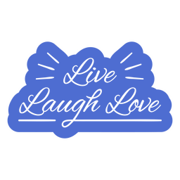 Live Laugh Love letras cursivas Diseño PNG