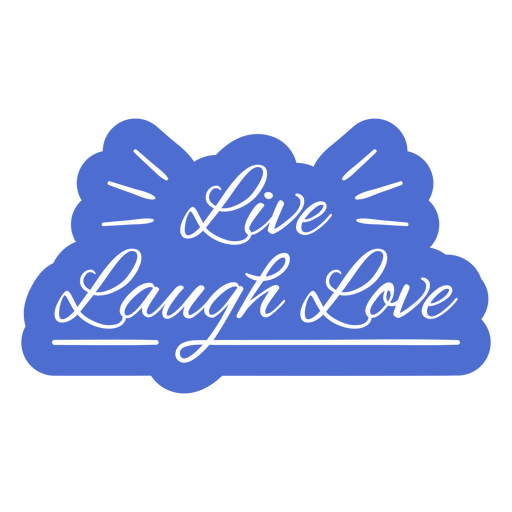 Live Laugh Love letras cursivas Diseño PNG