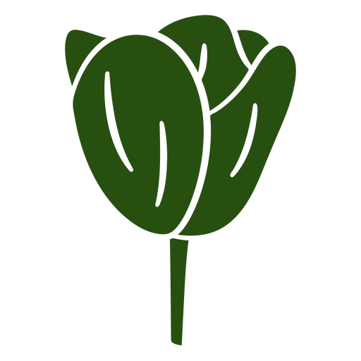 Tulip cortado botánico Diseño PNG
