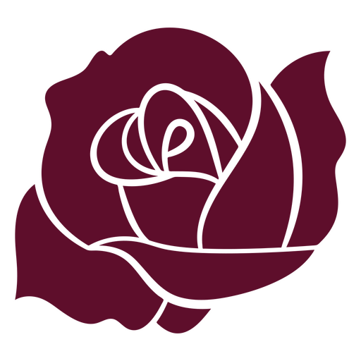 Rosa cortada botânica Desenho PNG