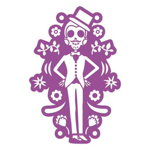 Hombre esqueleto otomí mexicano