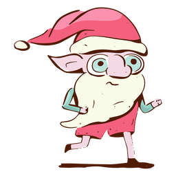Anti Christmas weird elf holiday character PNG Design Transparent PNG
