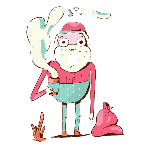 Personagem de Papai Noel estranho anti-Natal Desenho PNG