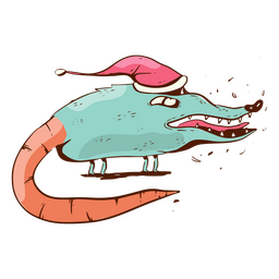 Personagem estranho anti rato de Natal Desenho PNG