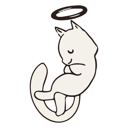 Angel cat icon PNG Design