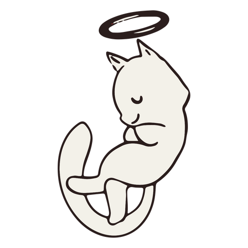 ícone do gato anjo Desenho PNG