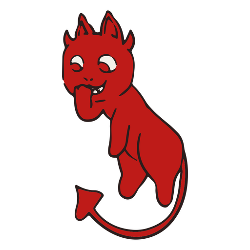 Icono de gato diablo Diseño PNG