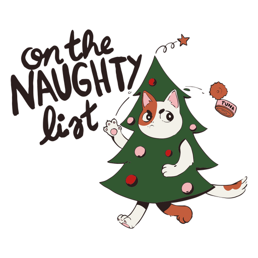 Naughty list Christmas quote badge PNG Design