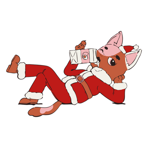 Christmas santa animal character PNG Design