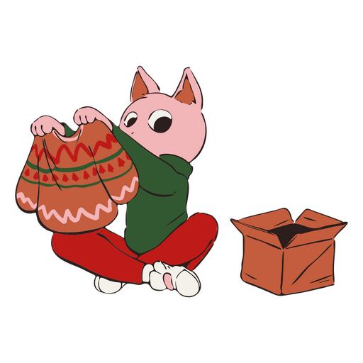 Christmas sweater animal character