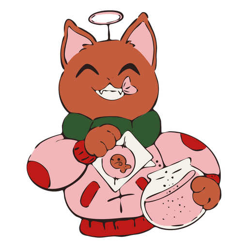 Lindo personaje animal navideño Diseño PNG