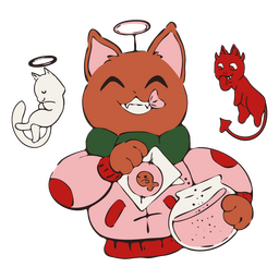 Weihnachtsferien süßer Tiercharakter PNG-Design