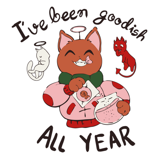 Goodish all year Christmas quote badge PNG Design