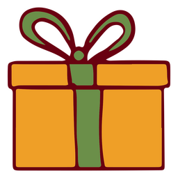 ícone de presente de natal simples Desenho PNG