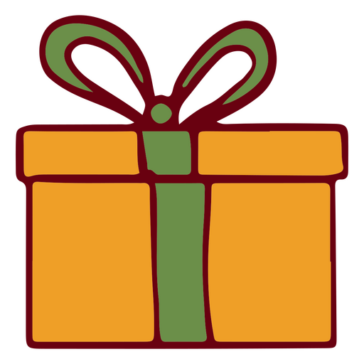 Simple christmas gift icon PNG Design