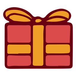 Geschenk-Farbstrich-Weihnachtselemente PNG-Design