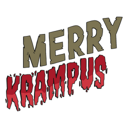 Fröhliches Krampus-Farbstrich-Zitat PNG-Design