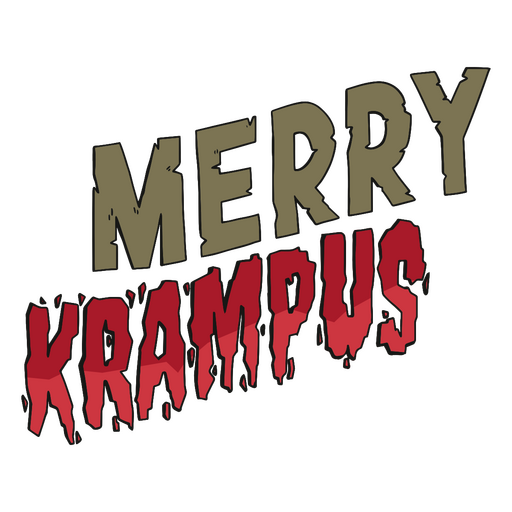 Citação de traçado de cor krampus feliz Desenho PNG