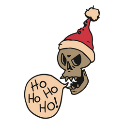 Trazo de color Krampus ho ho ho Diseño PNG