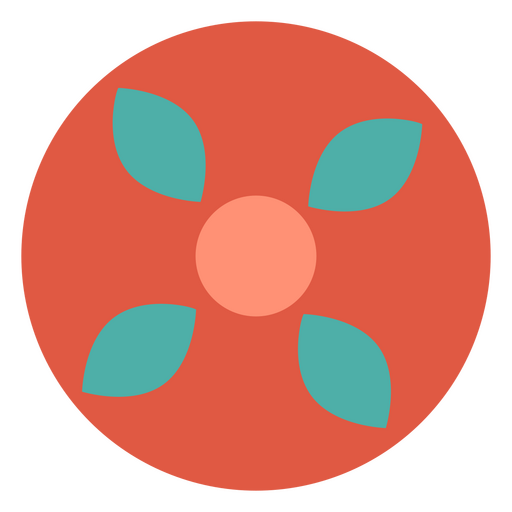 Circulo con una flor adentro Diseño PNG