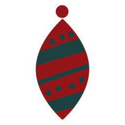 Christmas flat ornament red PNG Design
