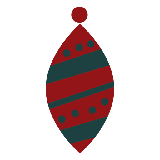 Flache Weihnachtsverzierung rot PNG-Design