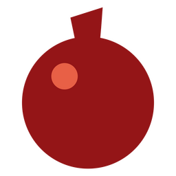Christmas flat ornaments red PNG Design